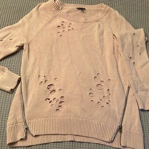 distressed sweater